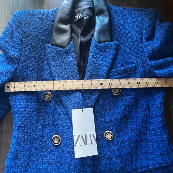 NWT Zara Blazer Vegan Leather Collar - Picture 5 of 5